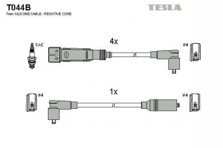 Комплект кабелiв запалювання T044B