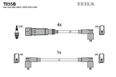 Комплект кабелiв запалювання T055B