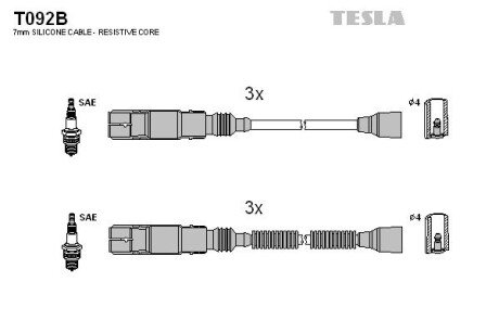 Комплект проводов зажигания T092B