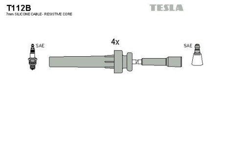 Комплект кабелiв запалювання T112B