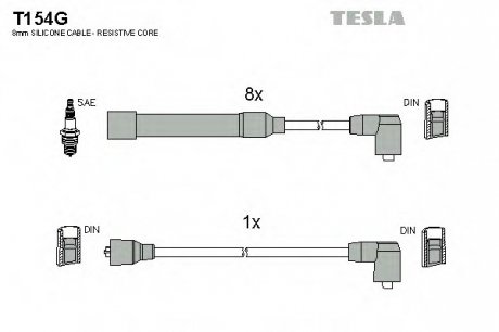 Комплект кабелiв запалювання T154G