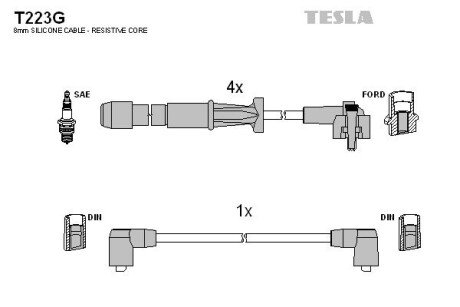 Комплект проводов зажигания T223G