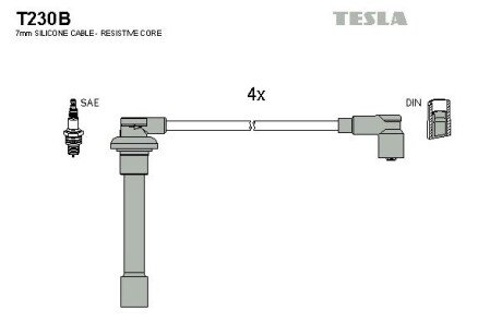 Дроти високовольтні, комплект Honda Civic V (T230B) TESLA BLATNA