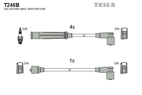 Комплект кабелiв запалювання T246B