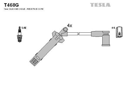 Комплект кабелiв запалювання T468G