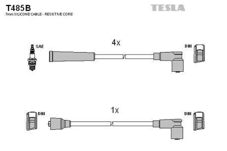 Комплект кабелiв запалювання T485B