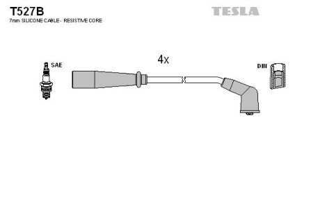 Комплект кабелiв запалювання T527B