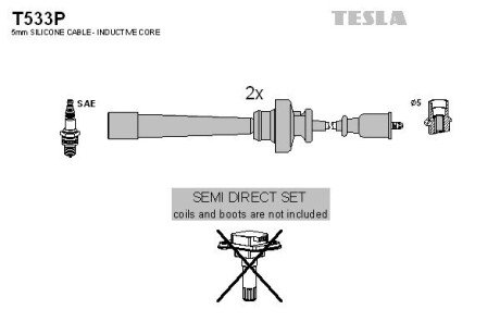 Комплект кабелів високовольтних T533P