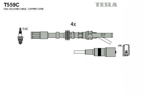 Комплект кабелiв запалювання T559C