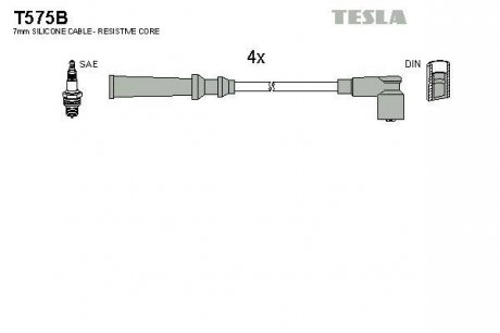 Комплект кабелiв запалювання TESLA T575B (фото 1)