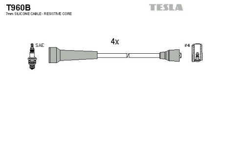 Комплект кабелiв запалювання T960B