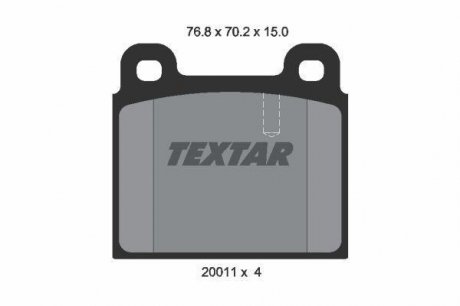 Тормозные колодки дисковые TEXTAR 2001102 (фото 1)