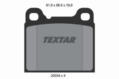 Дисковые тормозные колодки TEXTAR 2003402 (фото 1)