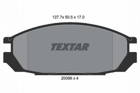 Тормозные колодки дисковые TEXTAR 2009801 (фото 1)