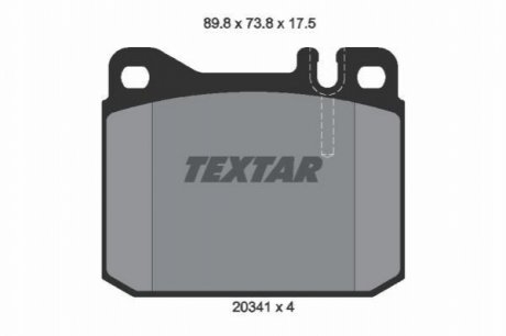 Гальмівні колодки, дискове гальмо (набір) TEXTAR 2034110 (фото 1)