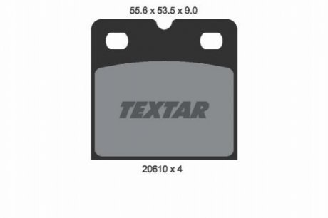 Тормозные колодки (задние) TEXTAR 2061005 (фото 1)