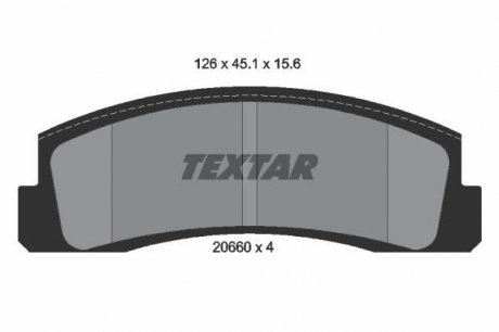 Тормозные колодки дисковые TEXTAR 2066001 (фото 1)