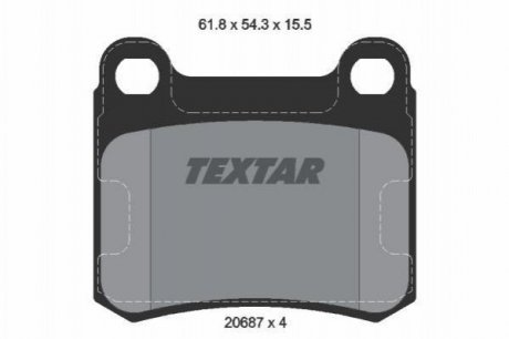 Дискові гальмівні колодки (задні) TEXTAR 2068701 (фото 1)