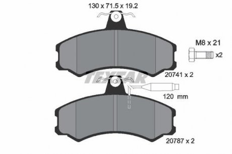 Гальмівні колодки дискові TEXTAR 2074101 (фото 1)