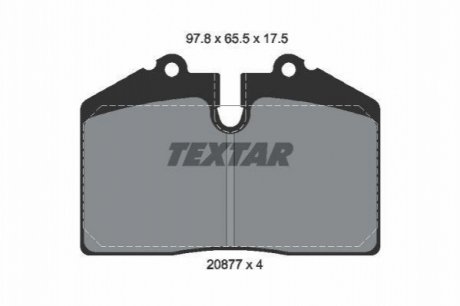 Гальмівні колодки дискові TEXTAR 2087702 (фото 1)