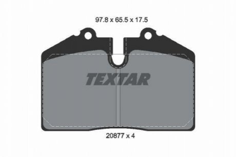 Гальмівні колодки, дискове гальмо (набір) TEXTAR 2087708 (фото 1)