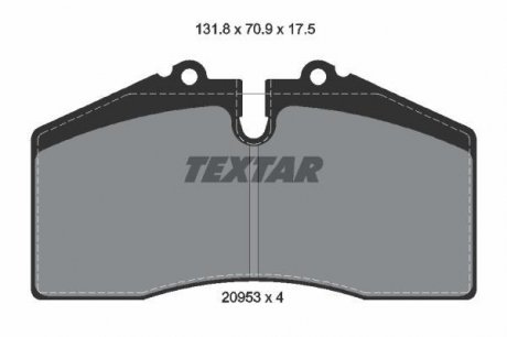 Тормозные колодки дисковые TEXTAR 2095302 (фото 1)