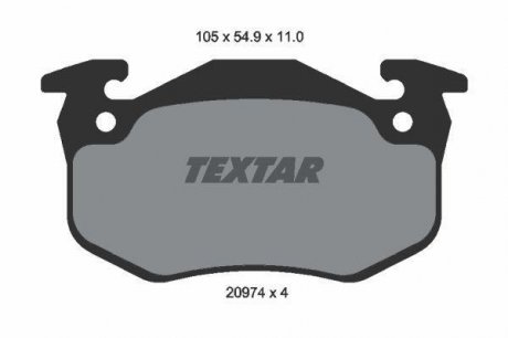 Гальмівні колодки дискові TEXTAR 2097401 (фото 1)