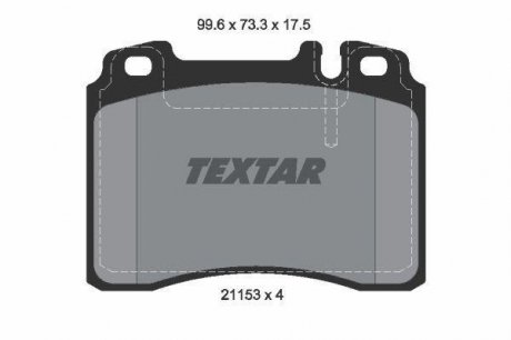 Дисковые тормозные колодки (передние) TEXTAR 2115307 (фото 1)