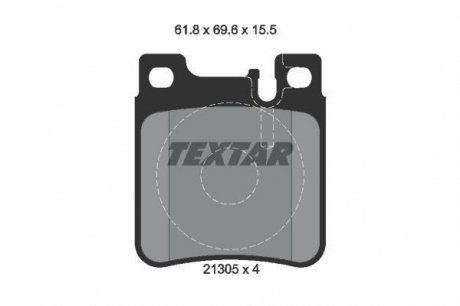 Дисковые тормозные колодки (задние) TEXTAR 2130501 (фото 1)