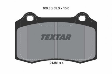 Тормозные колодки дисковые TEXTAR 2138102 (фото 1)