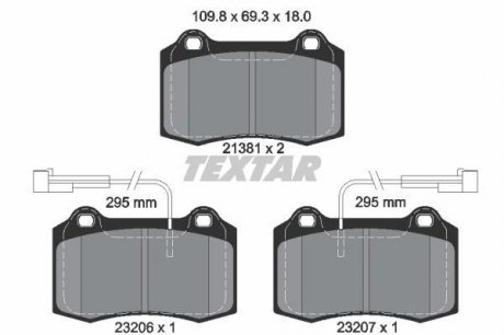 Тормозные колодки дисковые TEXTAR 2138103 (фото 1)