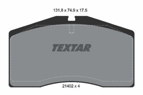Гальмівні колодки дискові TEXTAR 2140201 (фото 1)