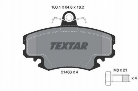 Дискові гальмівні колодки (передні) TEXTAR 2146306 (фото 1)