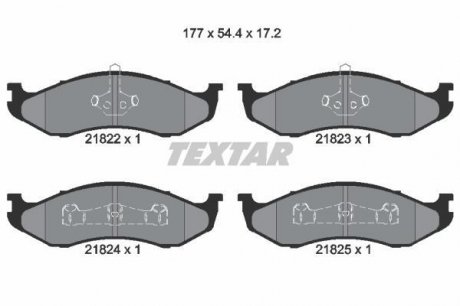 Гальмівні колодки дискові TEXTAR 2182202 (фото 1)