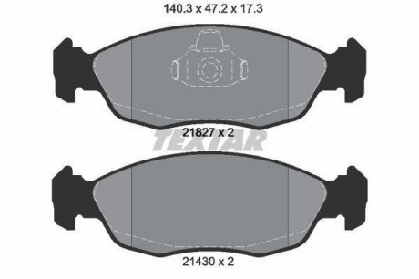 Гальмівні колодки дискові TEXTAR 2182702 (фото 1)