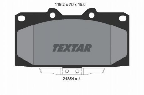 Дискові гальмівні колодки (передні) TEXTAR 2185401 (фото 1)