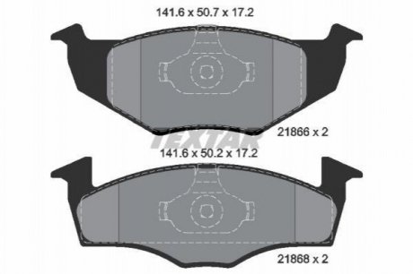 Дисковые тормозные колодки (передние) TEXTAR 2186602 (фото 1)