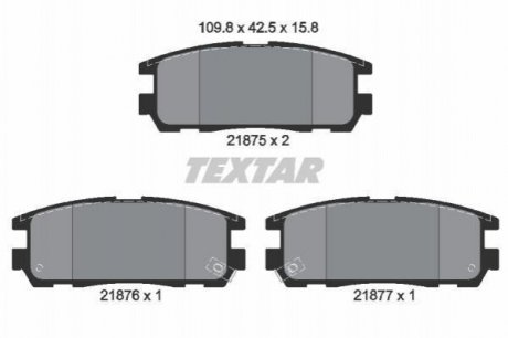 Тормозные колодки дисковые TEXTAR 2187501 (фото 1)