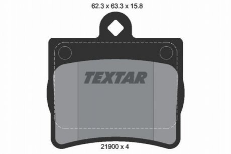 Гальмівні колодки, дискове гальмо (набір) TEXTAR 2190003 (фото 1)