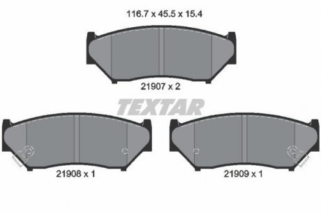 Гальмівні колодки дискові TEXTAR 2190701 (фото 1)
