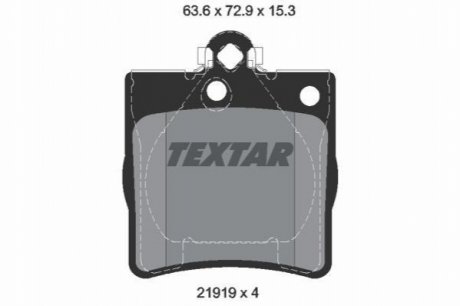 Гальмівні колодки, дискове гальмо (набір) TEXTAR 2191981 (фото 1)