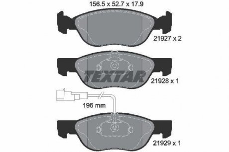 Тормозные колодки дисковые TEXTAR 2192701 (фото 1)