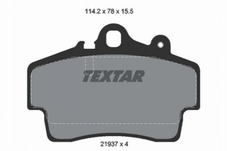 Дискові гальмівні колодки (передні) TEXTAR 2193702 (фото 1)