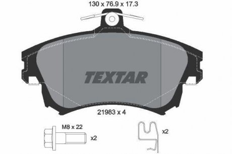 Тормозные колодки дисковые TEXTAR 2198302 (фото 1)