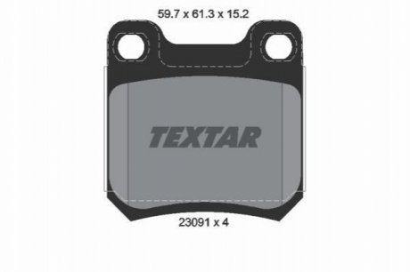 Гальмівні колодки, дискове гальмо (набір) TEXTAR 2309102 (фото 1)