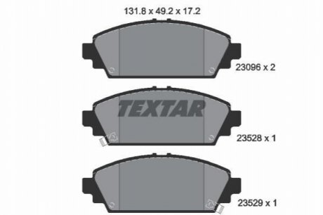 Гальмівні колодки, дискове гальмо (набір) TEXTAR 2309601 (фото 1)