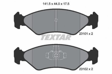 Тормозные колодки дисковые TEXTAR 2310101 (фото 1)