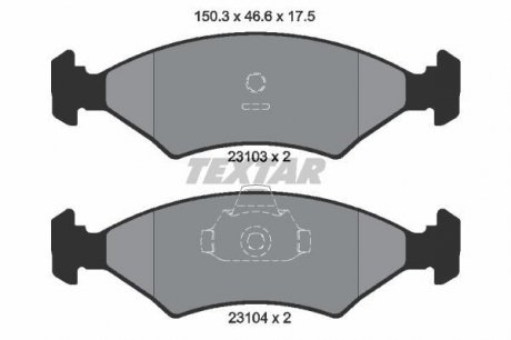Тормозные колодки дисковые TEXTAR 2310301 (фото 1)