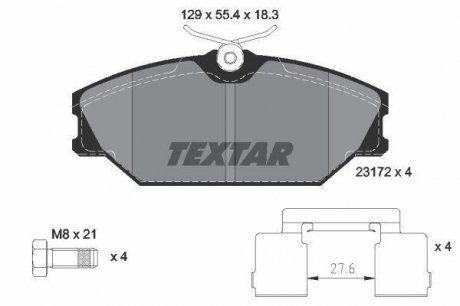 Дисковые тормозные колодки (передние) TEXTAR 2317203 (фото 1)