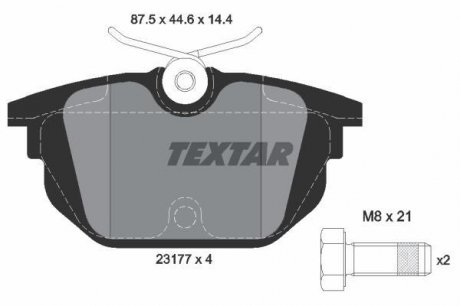 Тормозные колодки дисковые TEXTAR 2317703 (фото 1)